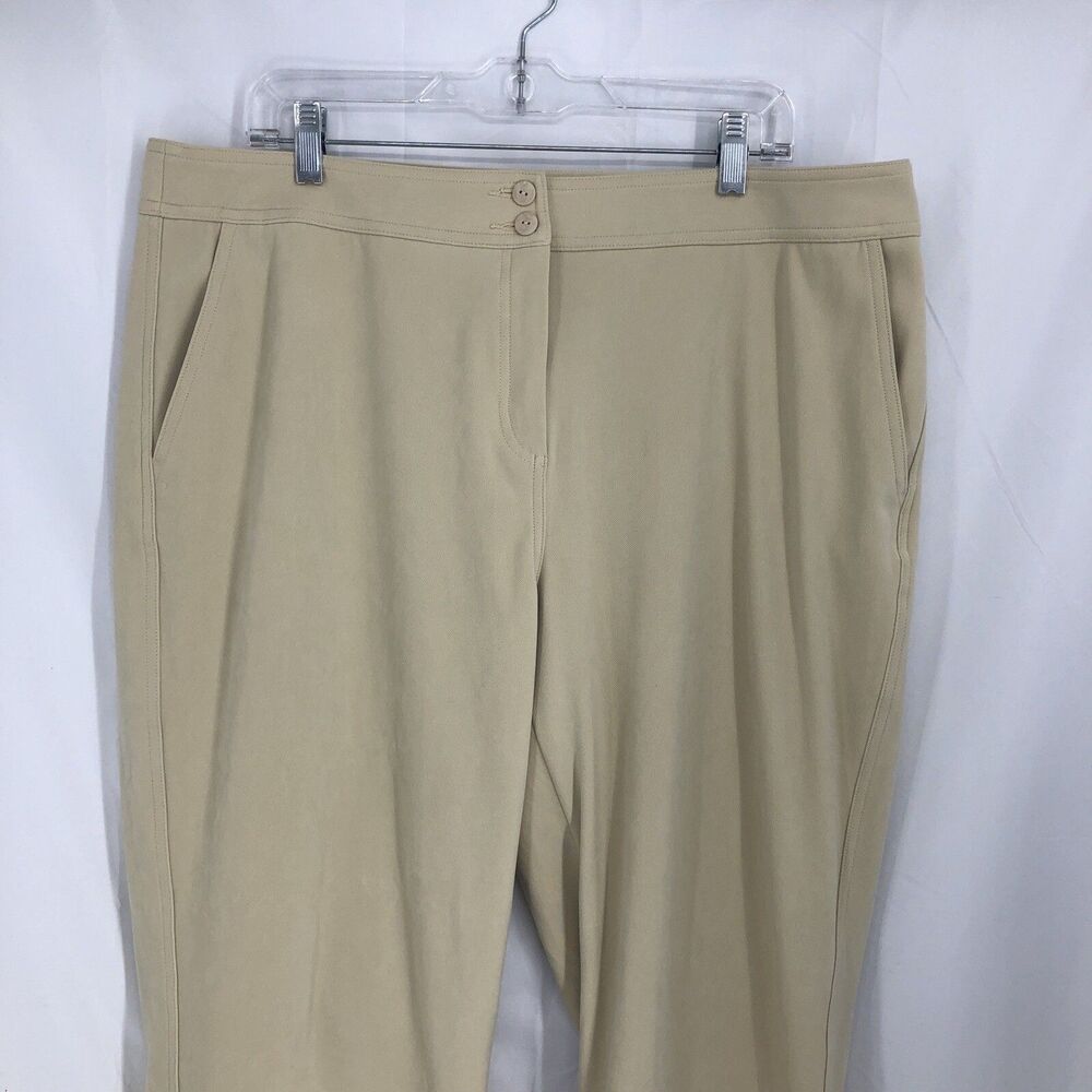 Coldwater Creek Wide Leg Beige Yellow Soft Pants 18 (39x31)